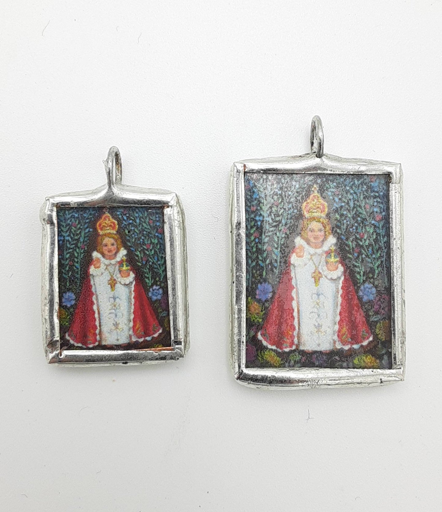 New! Infant of Prague Medal  -- Hand-Soldered -- Two Sizes