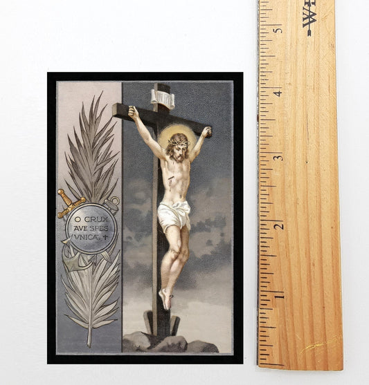 New! Crucifixion – Our Redeemer Lives – pack of 10/100/1000  – Easter Holy Card