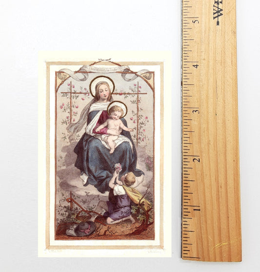 15 Mysteries of the Rosary – pack of 10/100/1000 – Madonna and Child Holy Card - Catholic Art and Jewelry