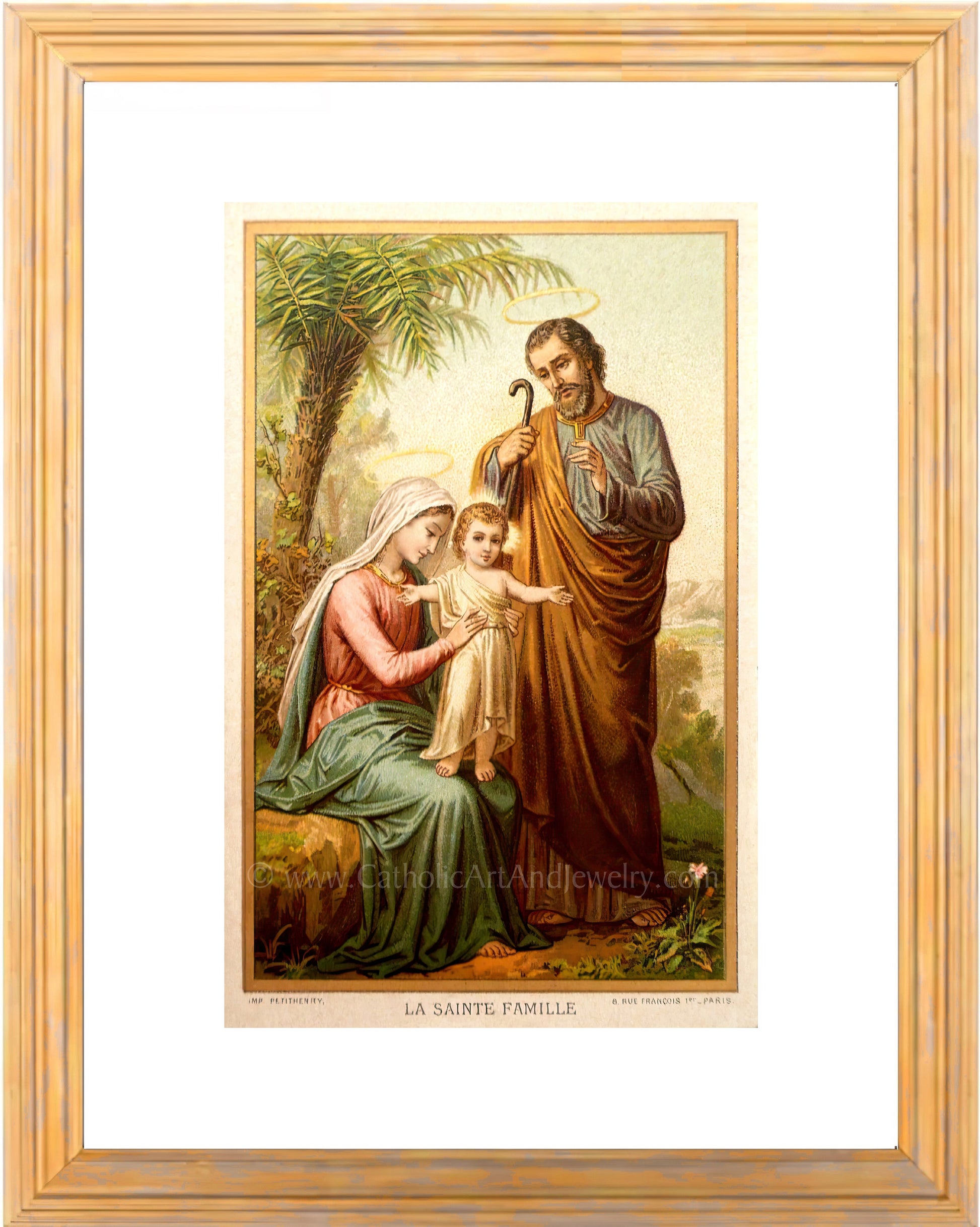 a painting of jesus with two children