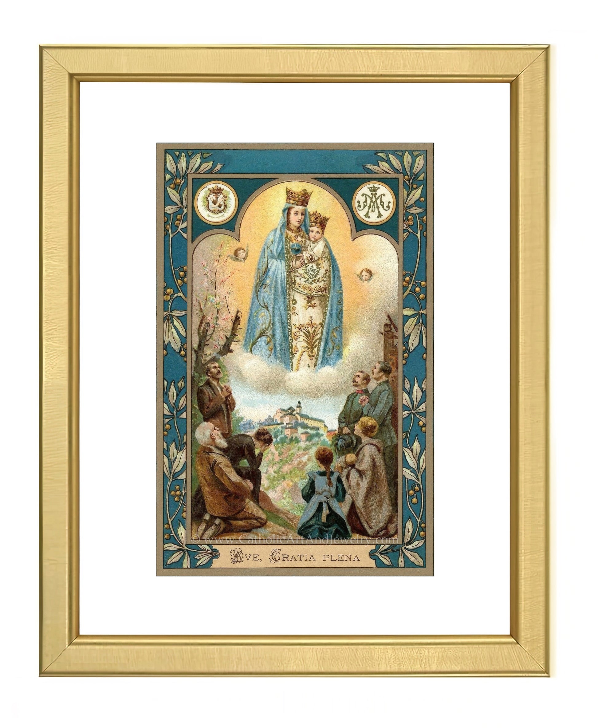 a painting of the virgin mary of guadalupe