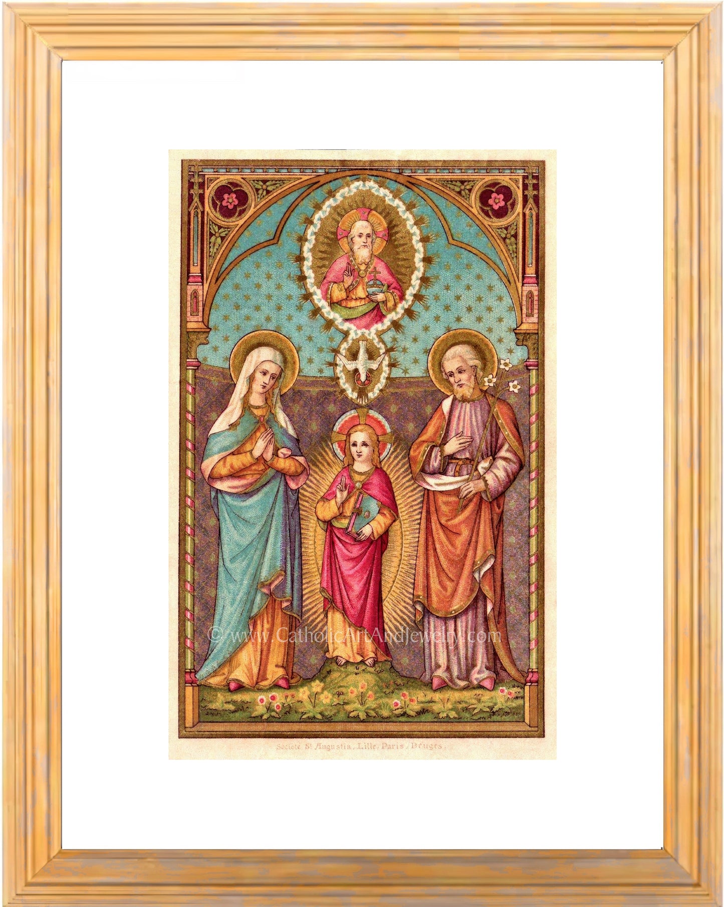 a painting of three women and a baby