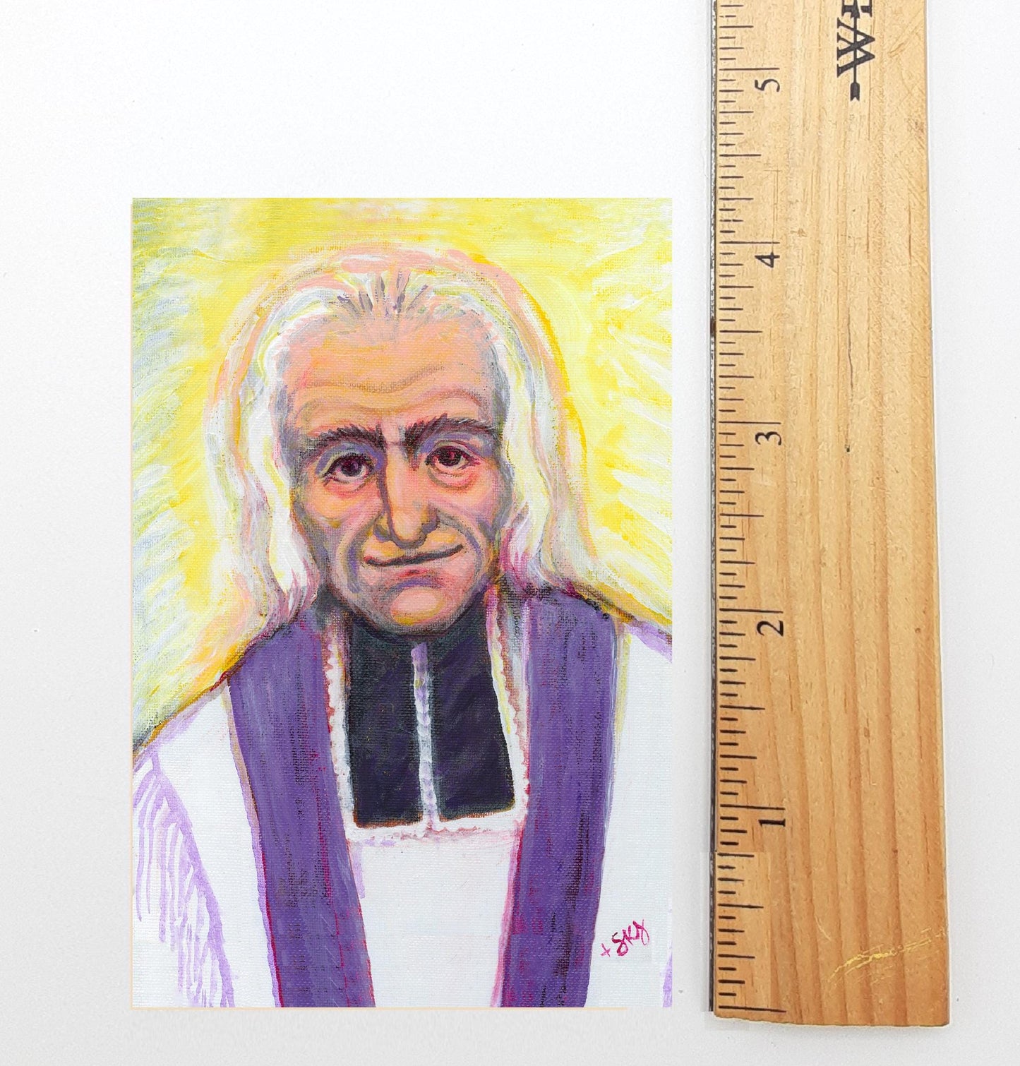 New!  Saint Jean Vianney – Prayer for Priests – Holy Card – by Sue Kouma Johnson – pack of 10/100/1000