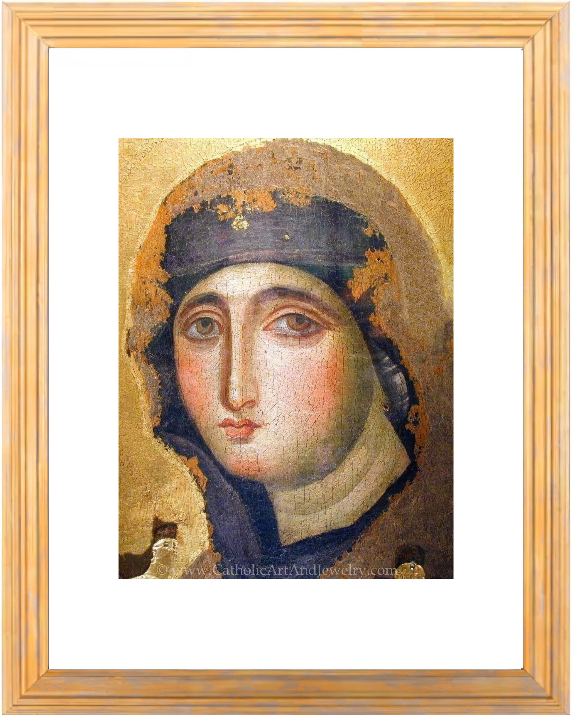 a painting of a woman in a gold frame