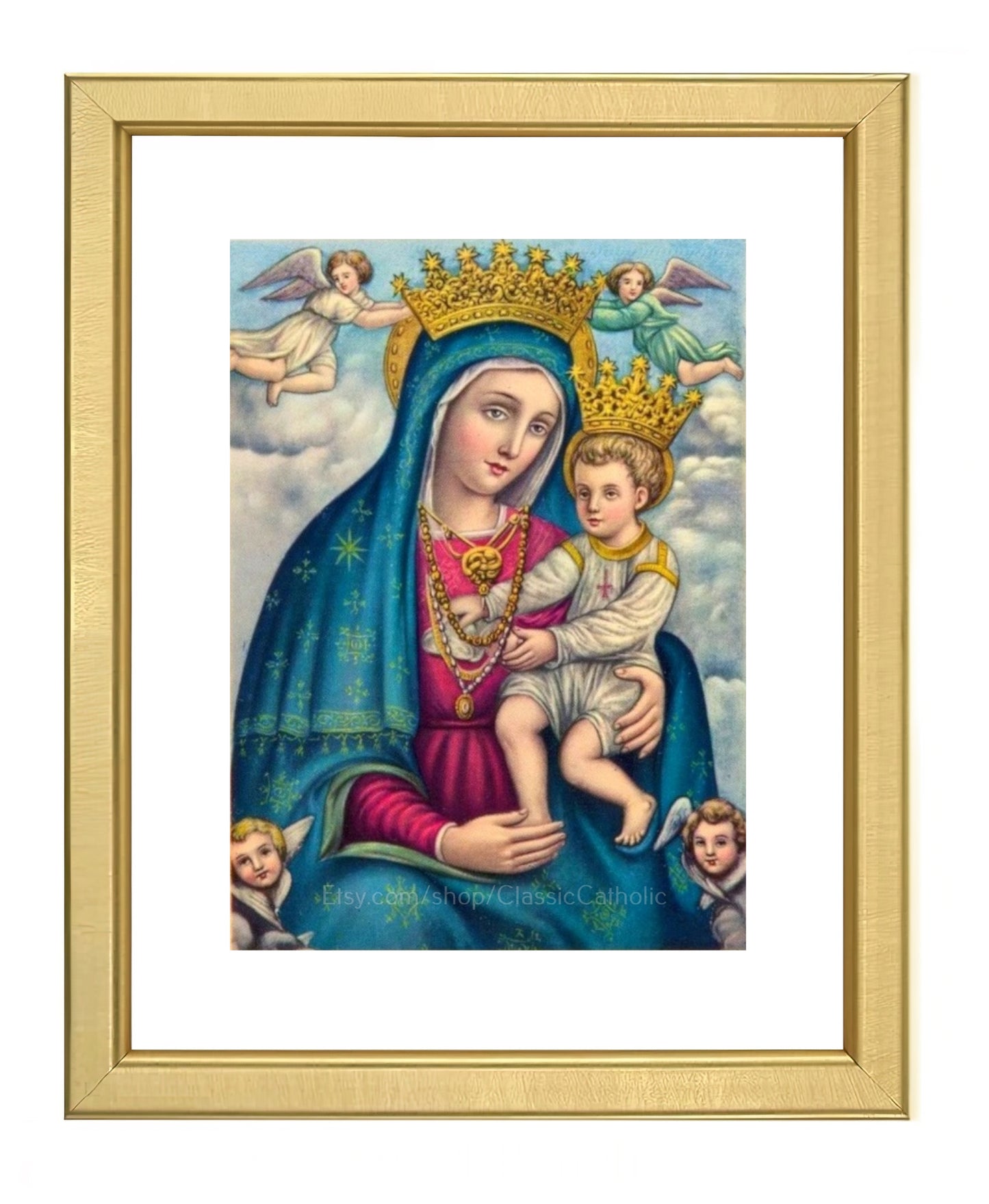 a painting of a woman holding a child