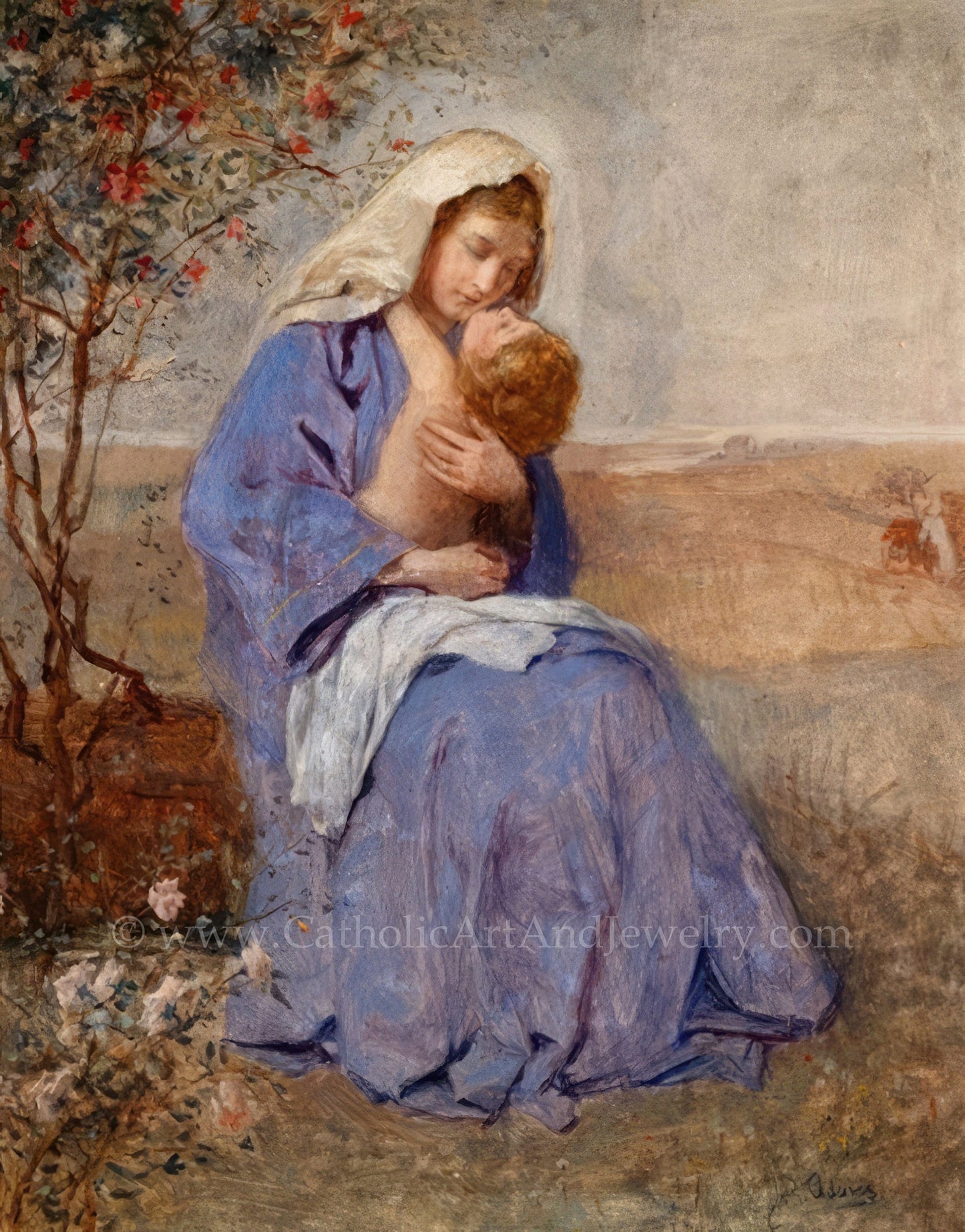 Madonna with Her Child – "Mutter mit ihrem Kind" by John Quincy Adams (Not the President) – Catholic Art Print – Catholic Gift