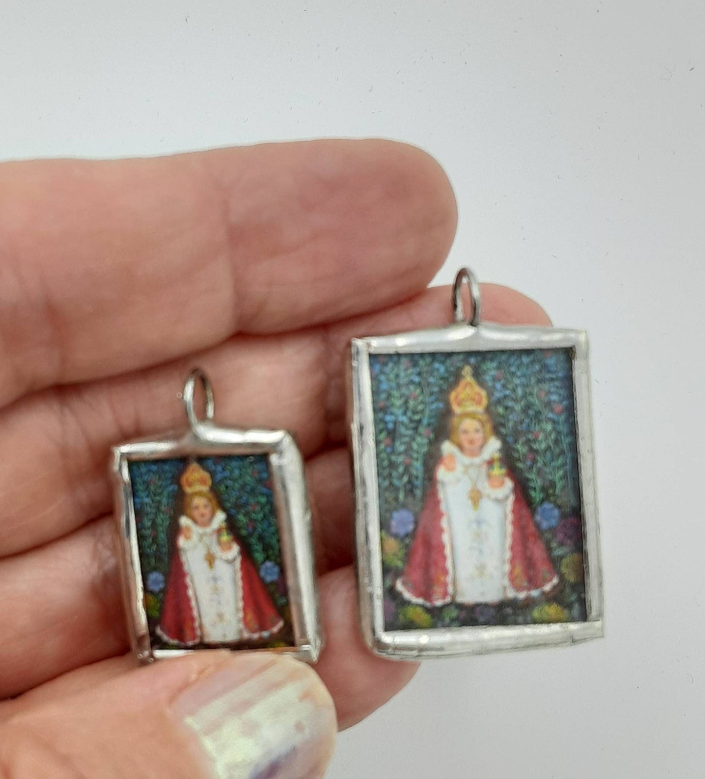 New! Infant of Prague Medal  -- Hand-Soldered -- Two Sizes