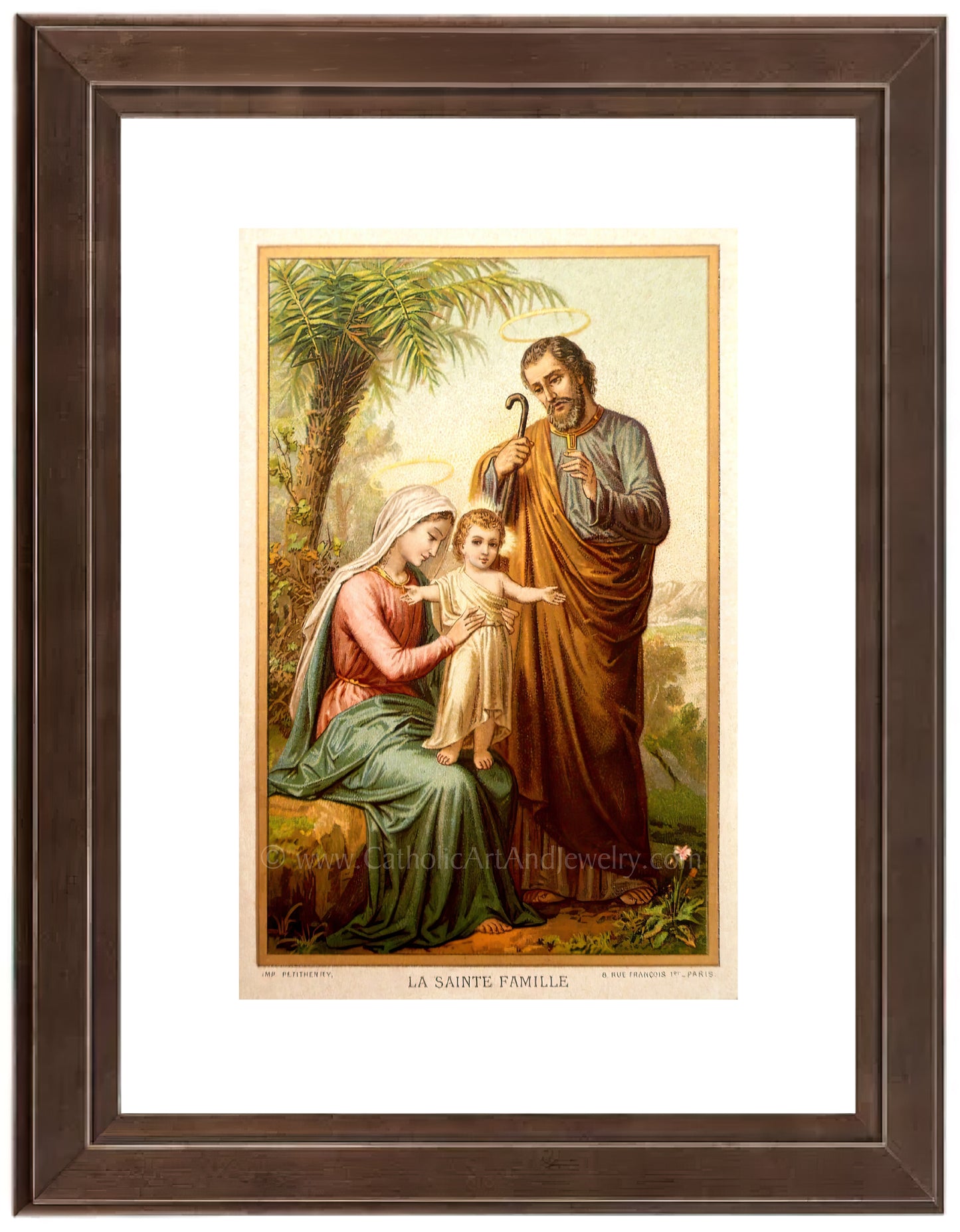 a painting of jesus with two children