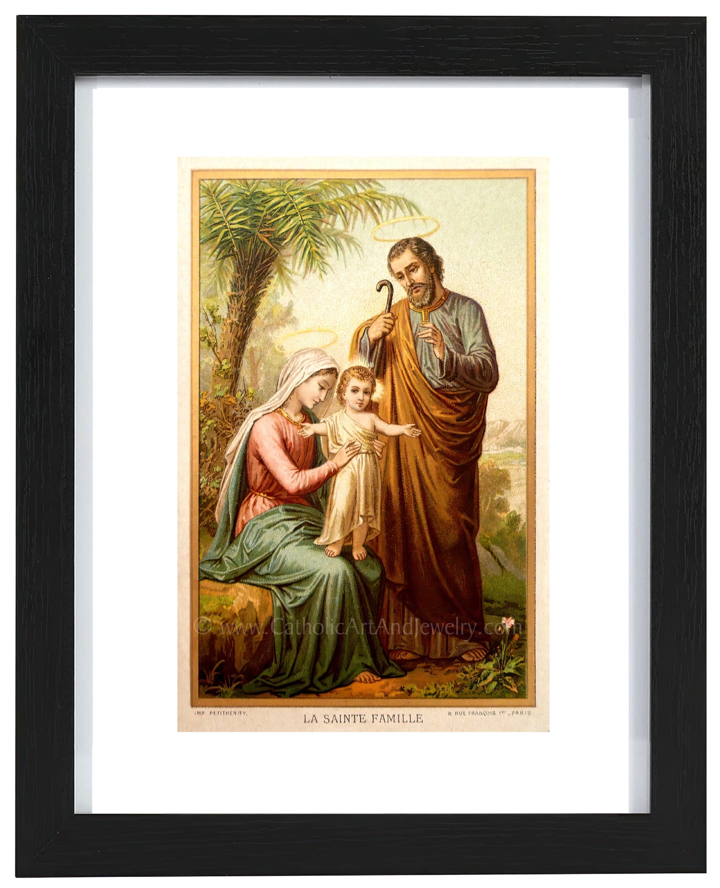 a painting of jesus with two children