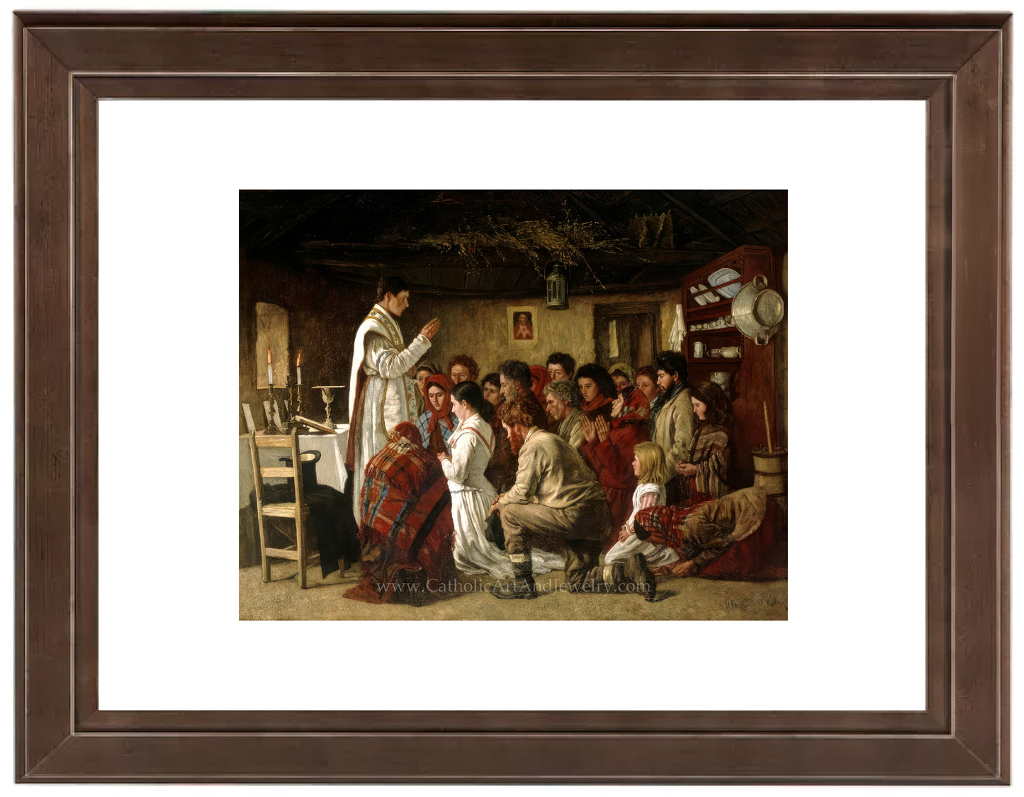 a painting of a group of people in a room