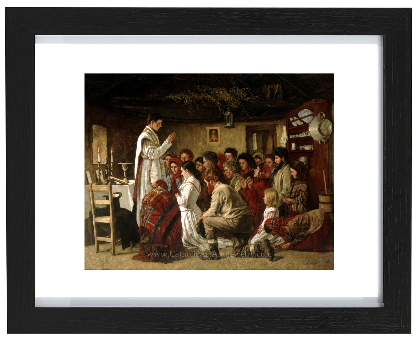 a painting of a group of people in a room