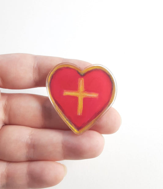 Jesus in My Heart Pin