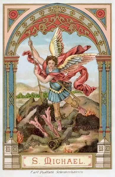 St. Michael the Archangel –4 Sizes – based on a Vintage Holy Card