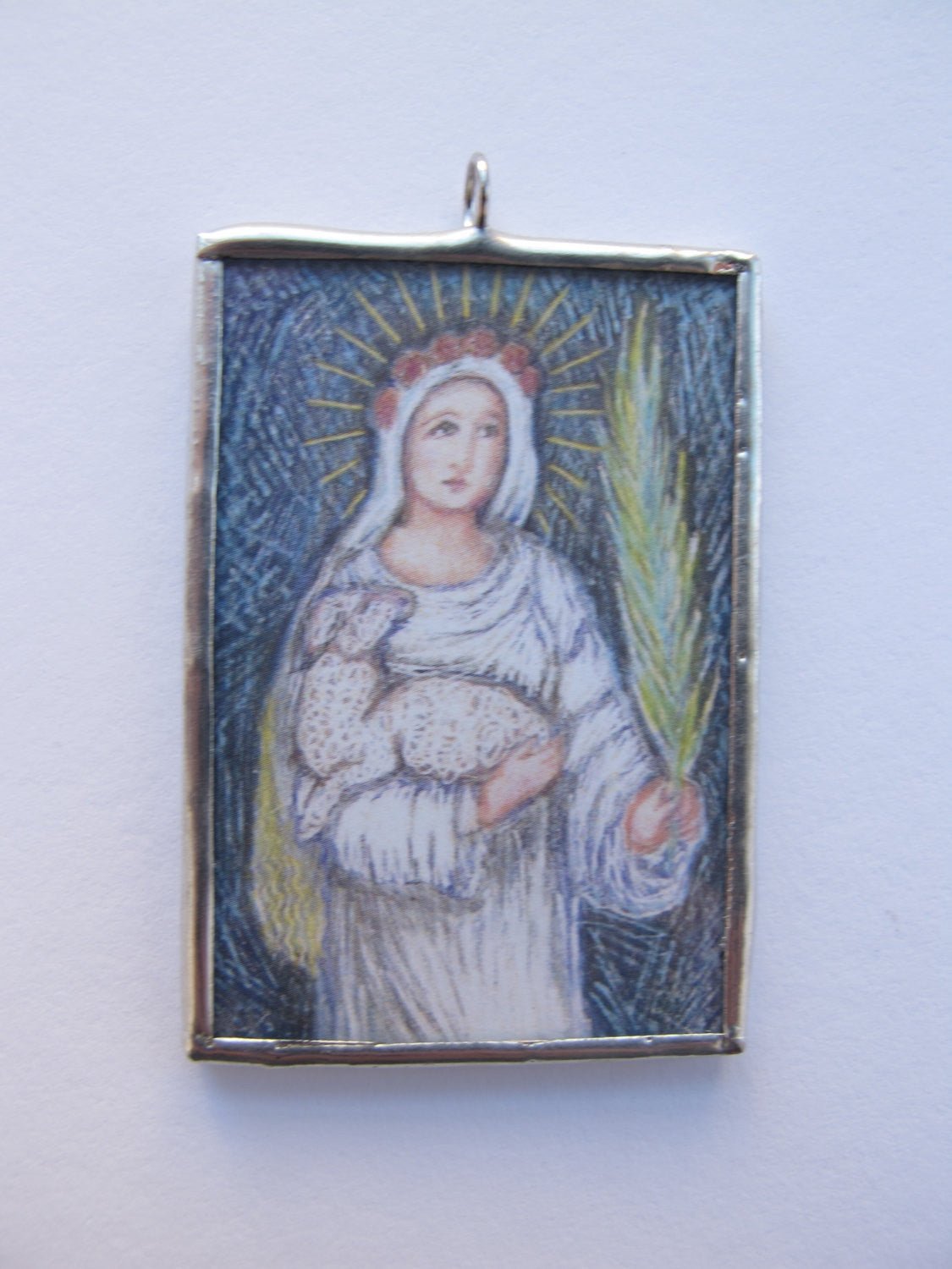 Agnes Ornament or Pendant - Catholic Art and Jewelry