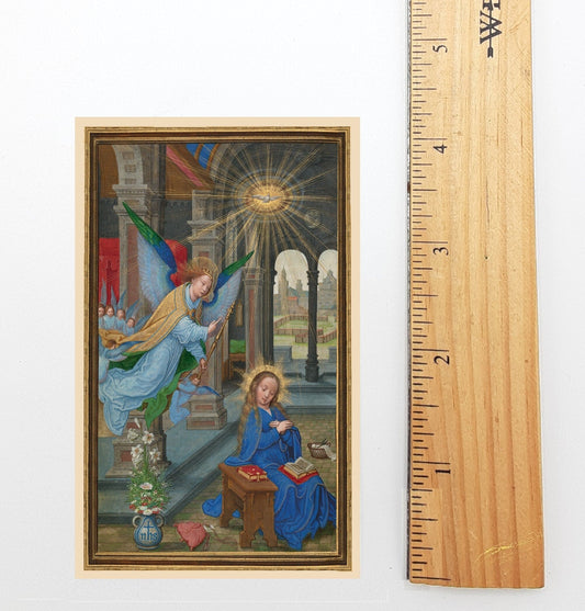 Angelus Prayer Card – The Annunciation – by Simon Bening – pack of 10/100/1000 - Catholic Art and Jewelry