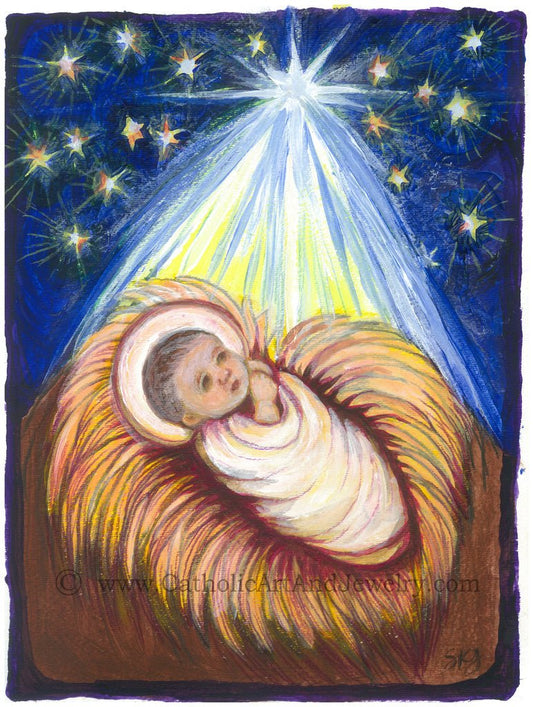 Baby Jesus Art Print - Catholic Art and Jewelry