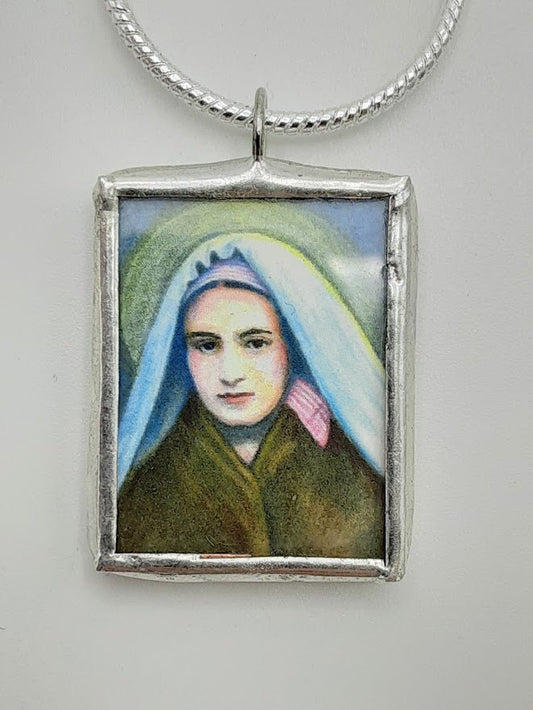 Bernadette of Lourdes Pendant/Necklace - Catholic Art and Jewelry