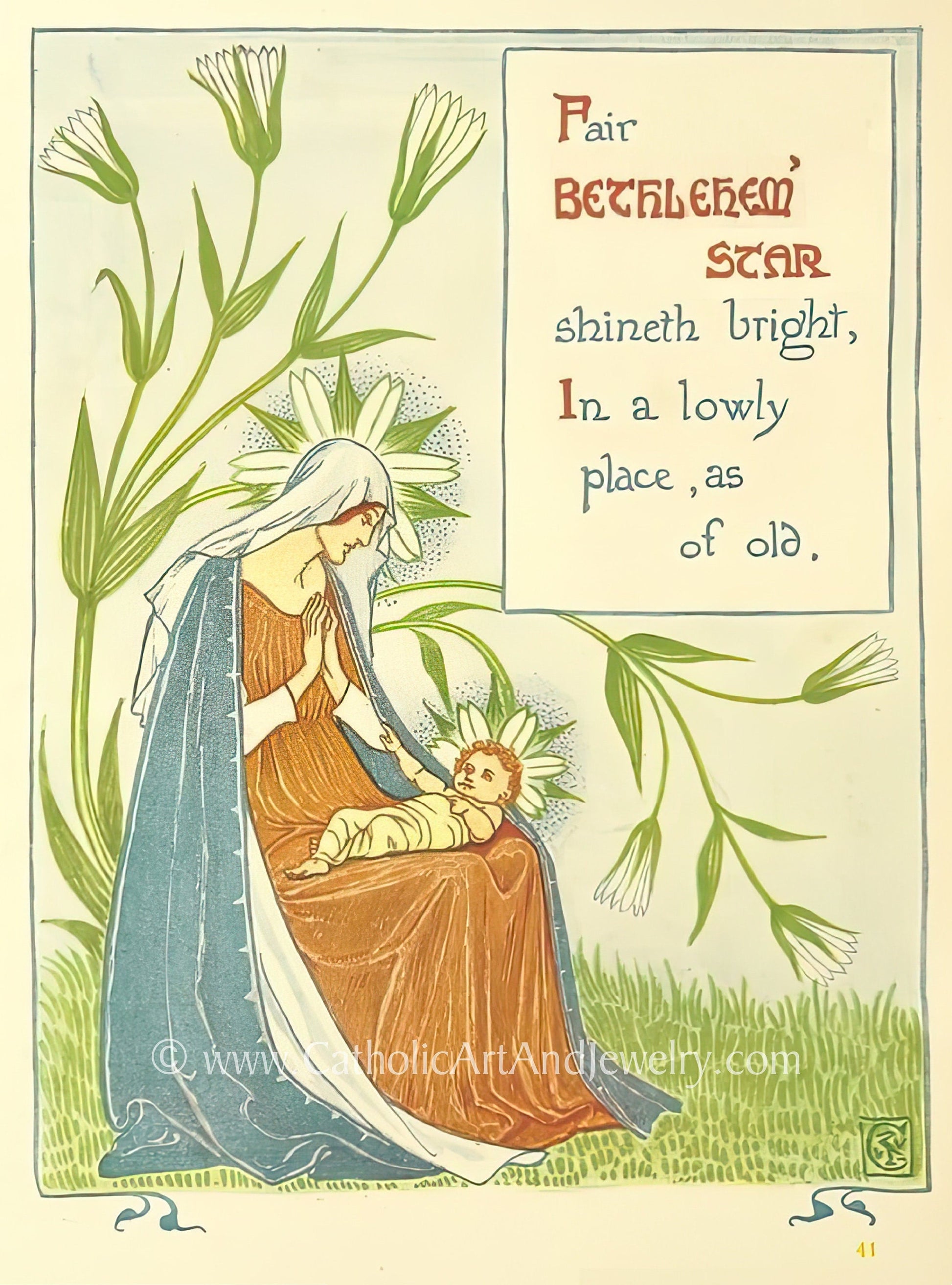 Bethlehem Star – Catholic Art Print – Catholic Gift - Catholic Art and Jewelry