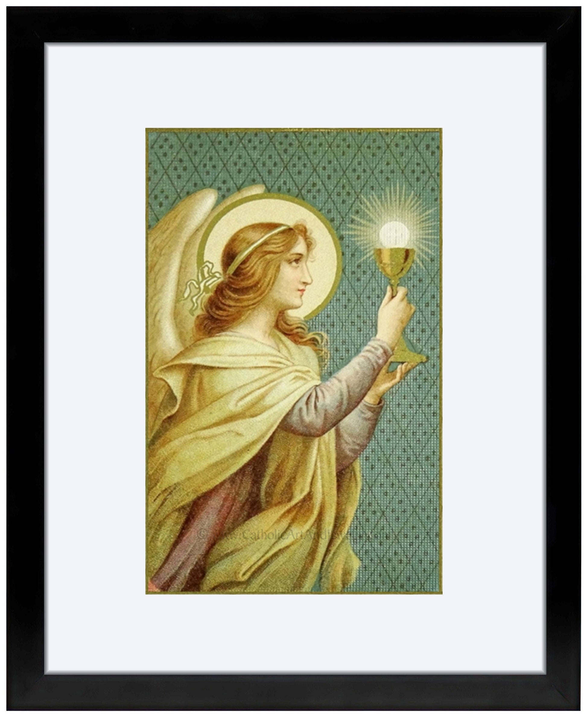 Bread of Angels – based on a Vintage French Holy Card – Catholic Art Print - Catholic Art and Jewelry