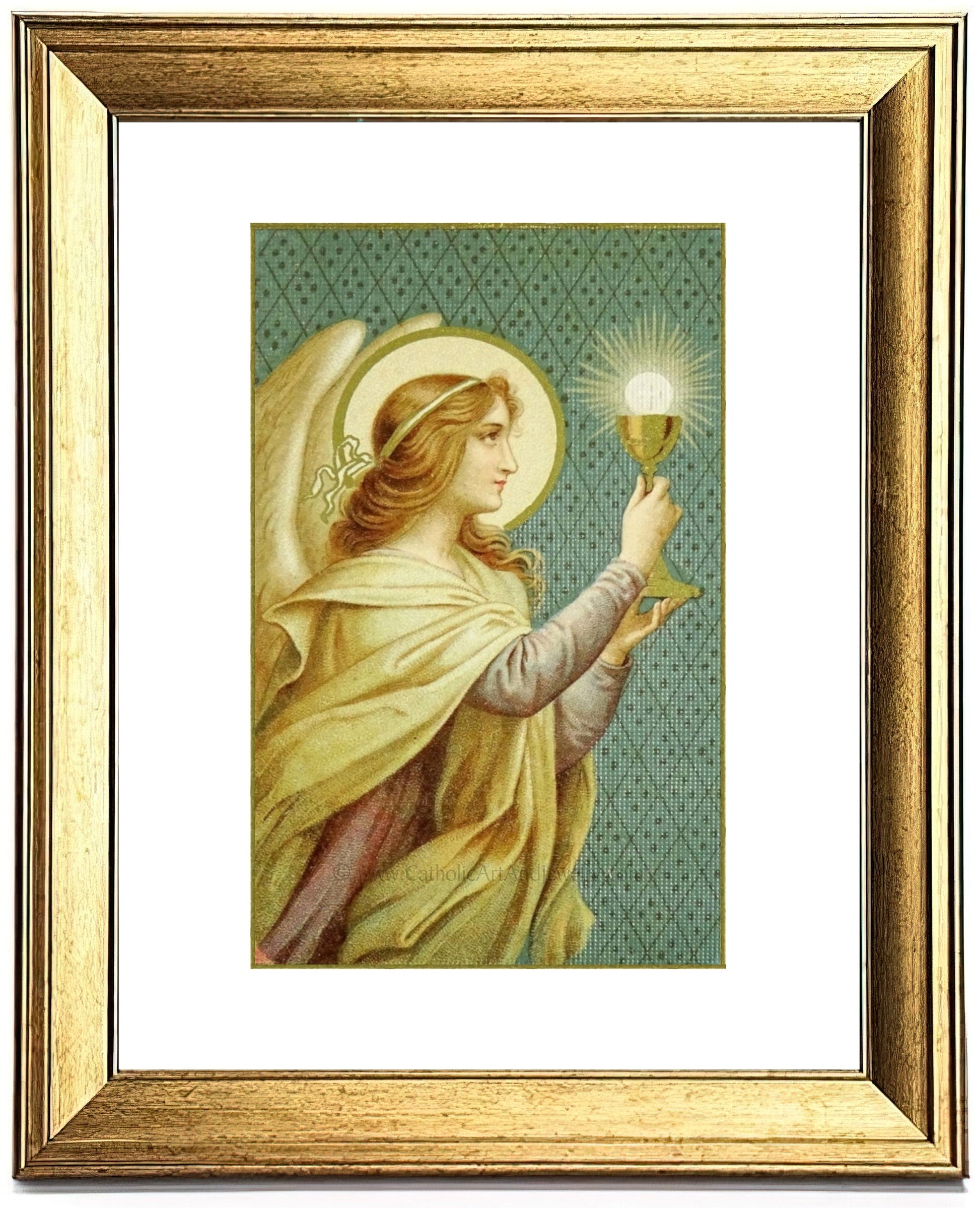 Bread of Angels – based on a Vintage French Holy Card – Catholic Art Print - Catholic Art and Jewelry