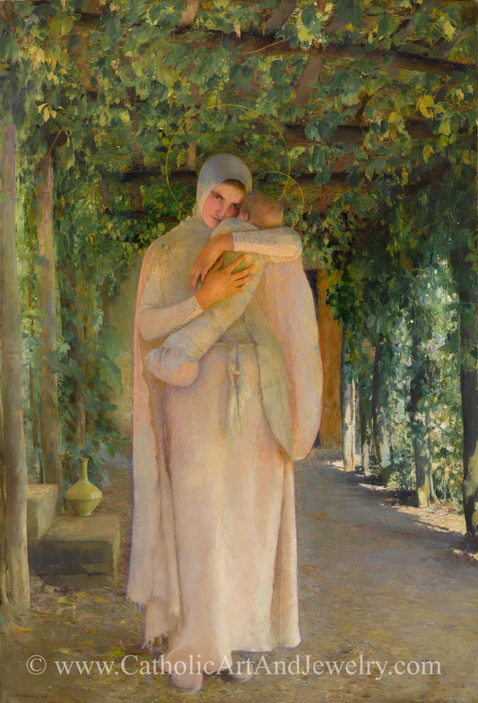 New! Madonna of the Trellis – Pascal Dagnan-Bouveret – Beautiful Catholic Art – Archival Quality