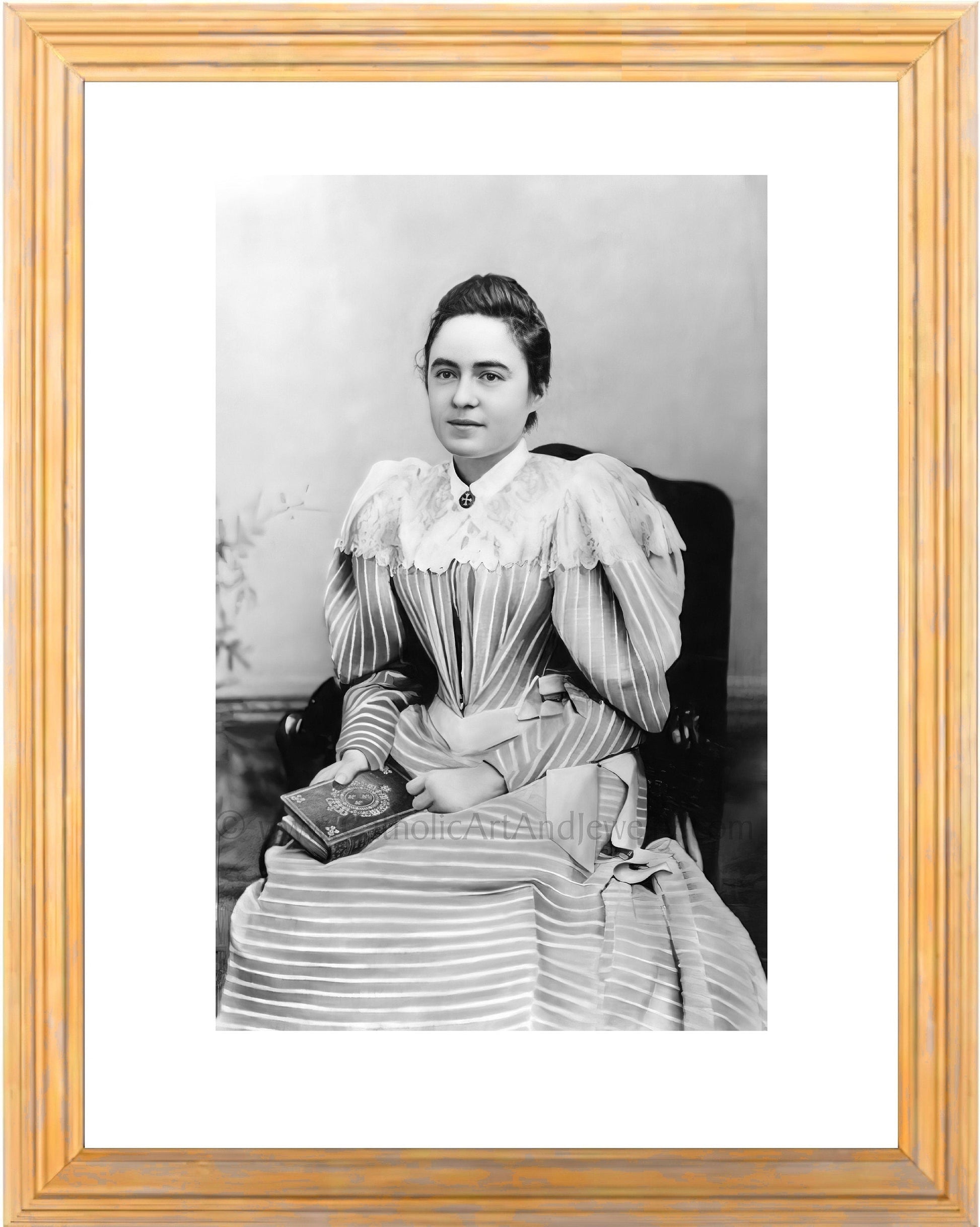 Celine Martin–St Therese's Sister – Exclusive Photo Restoration – Catholic Gift – Catholic Art Print - Catholic Art and Jewelry