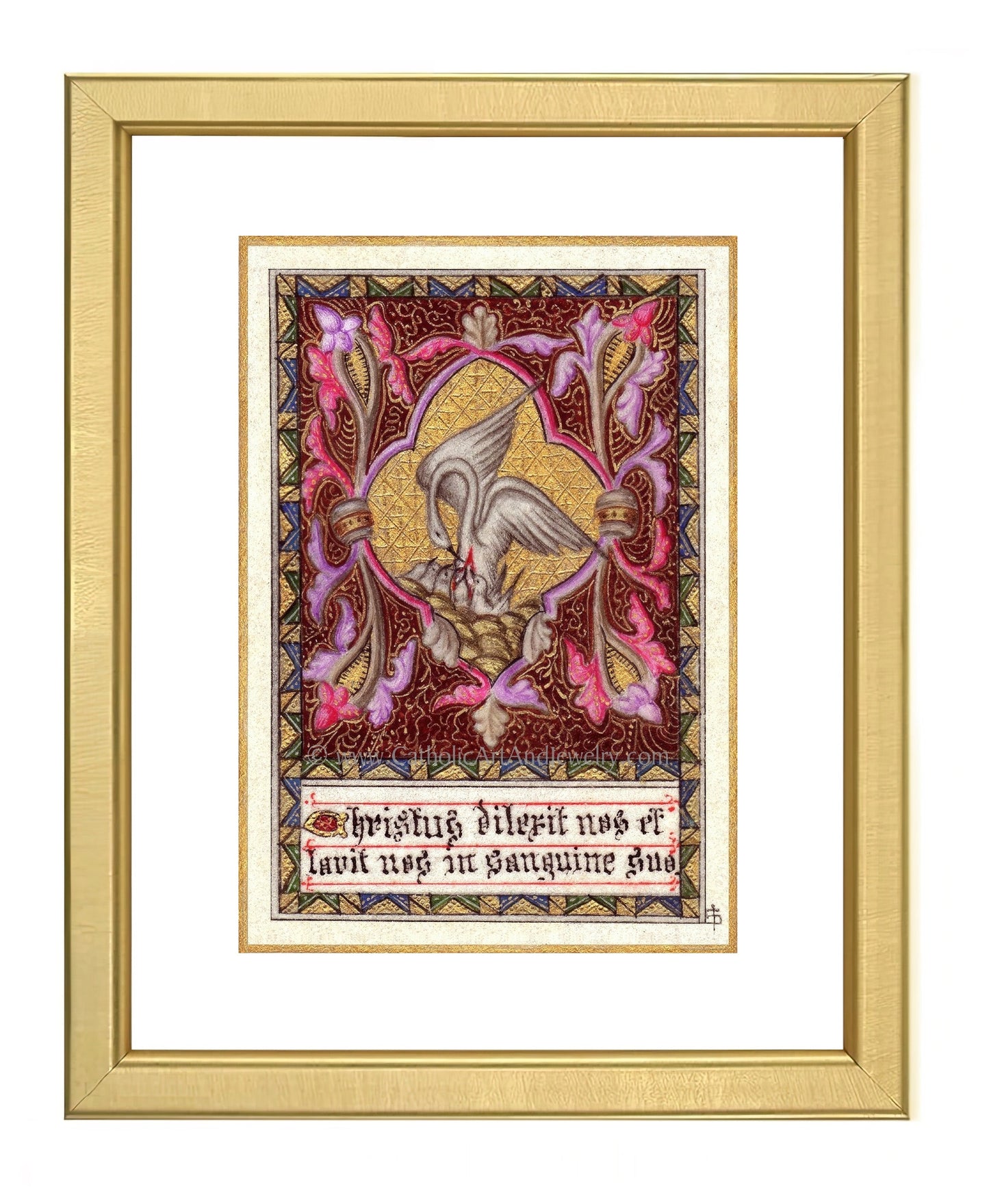 Christ Loves Us and Washes Us in His Blood – Pelican Symbol of Christ – 4 sizes – Catholic Gift – Archival Quality - Catholic Art and Jewelry