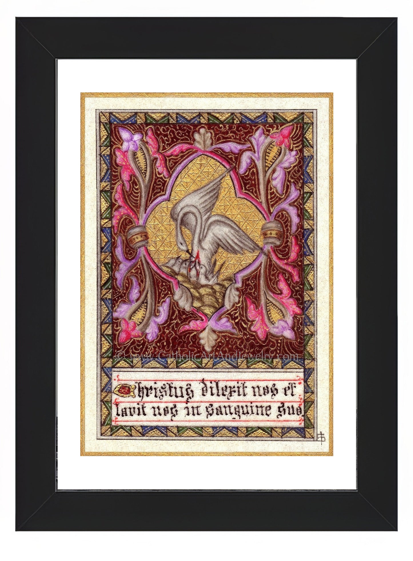 Christ Loves Us and Washes Us in His Blood – Pelican Symbol of Christ – 4 sizes – Catholic Gift – Archival Quality - Catholic Art and Jewelry