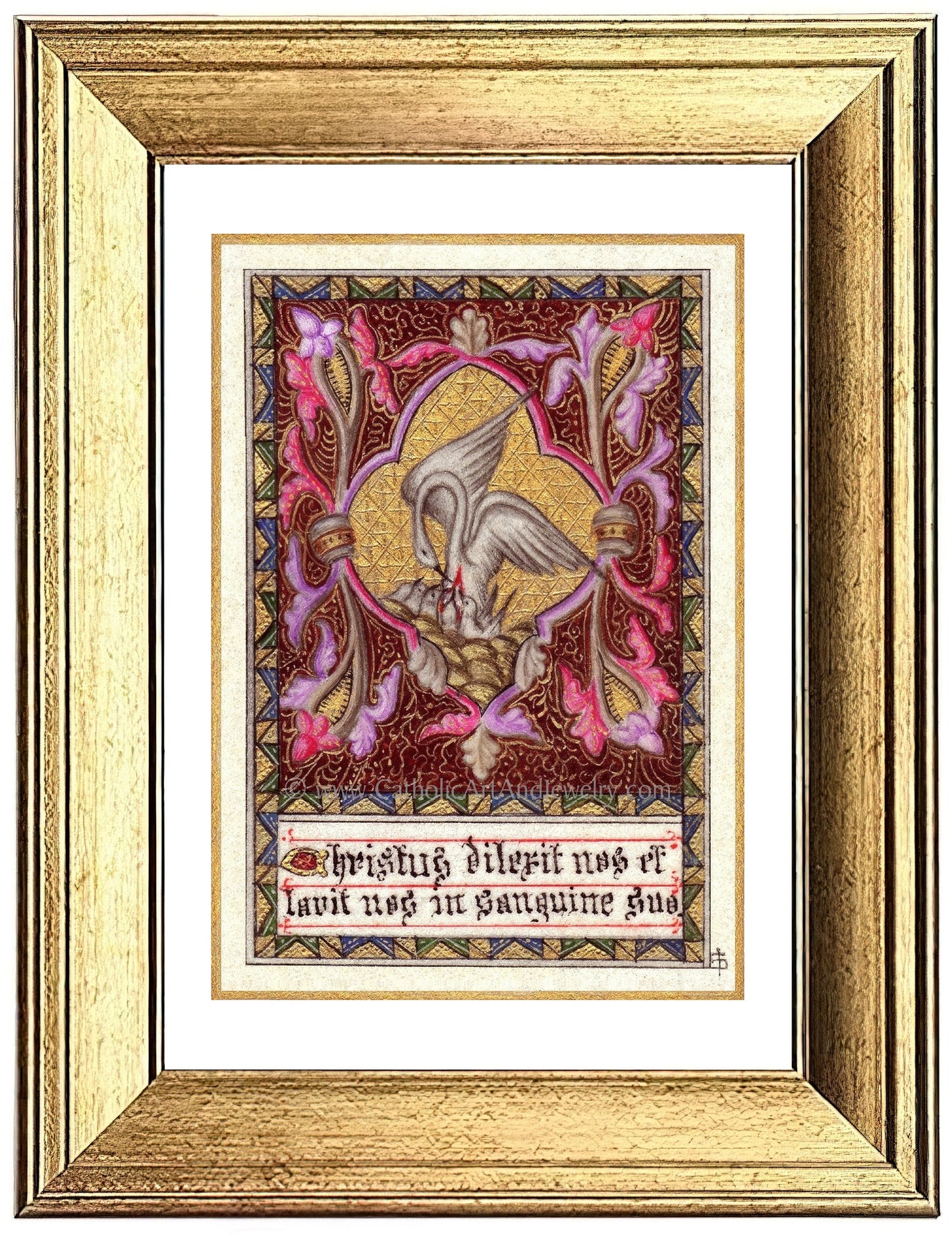 Christ Loves Us and Washes Us in His Blood – Pelican Symbol of Christ – 4 sizes – Catholic Gift – Archival Quality - Catholic Art and Jewelry