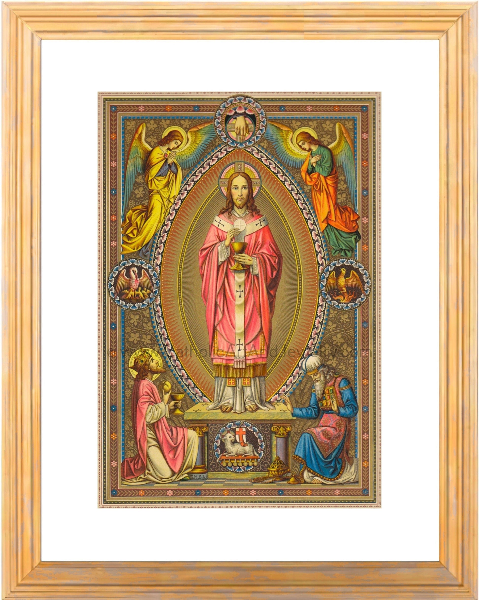 Christ the High Priest by Max Schmalzl, from a Roman Missal – Catholic Art Print – Archival Quality - Catholic Art and Jewelry