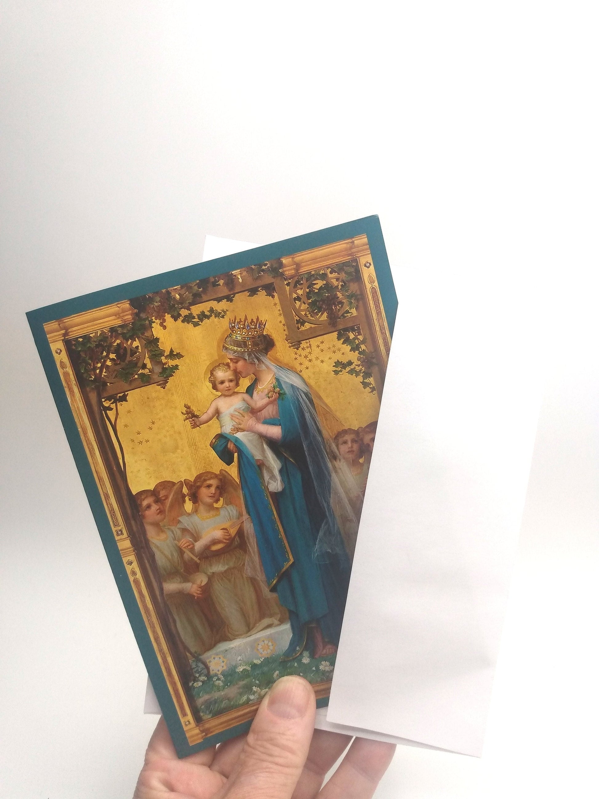 Christmas Card / Greeting Card – Madonna and Child – 5x7" – With Envelope – 1 / 10 / 50 / 100 – by Enric Monserdà Vidal - Catholic Art and Jewelry