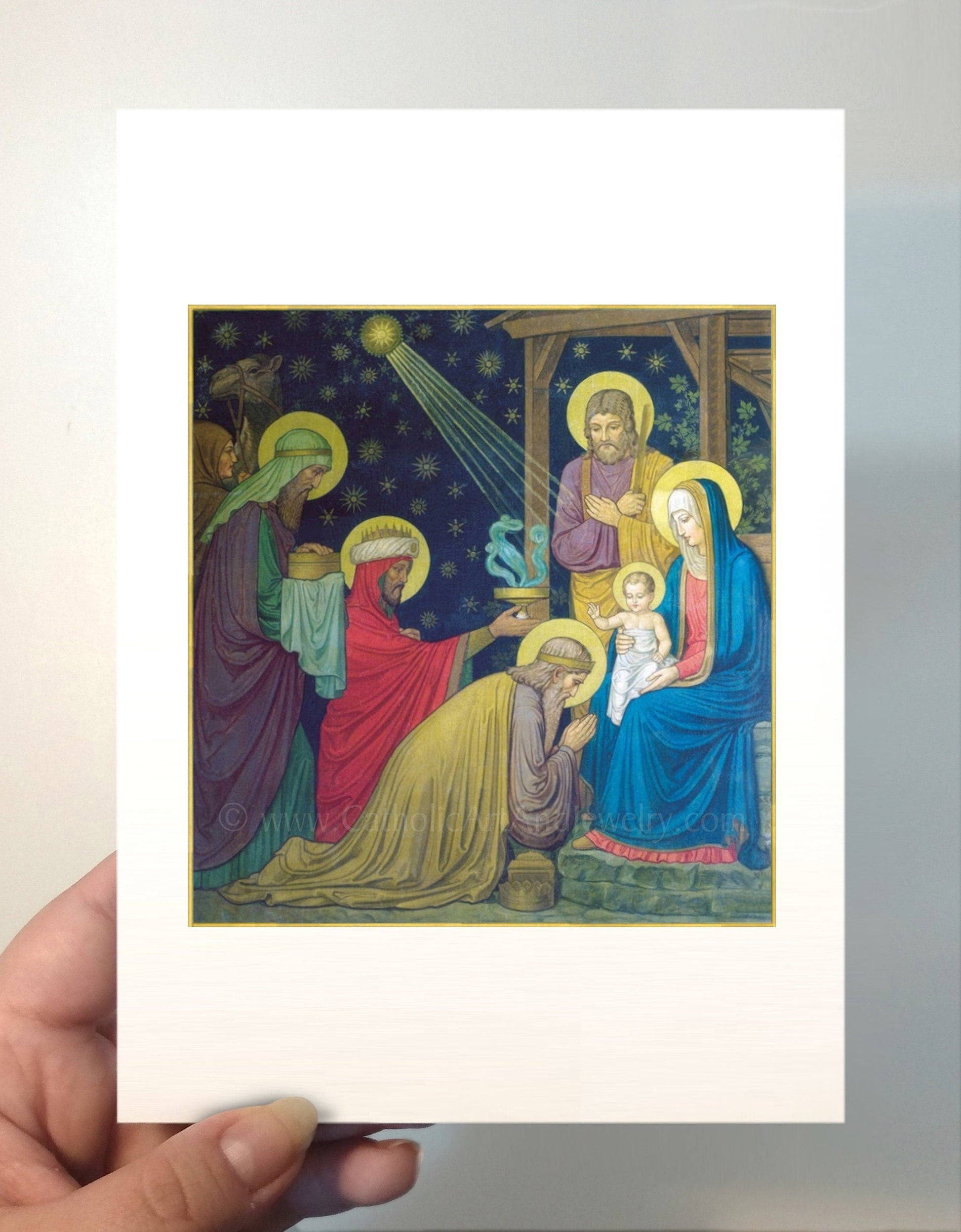 Christmas Nativity by Benedictine monks–8.5x11" – Catholic Art Print – Archival Quality – Christmas Print – - Catholic Art and Jewelry