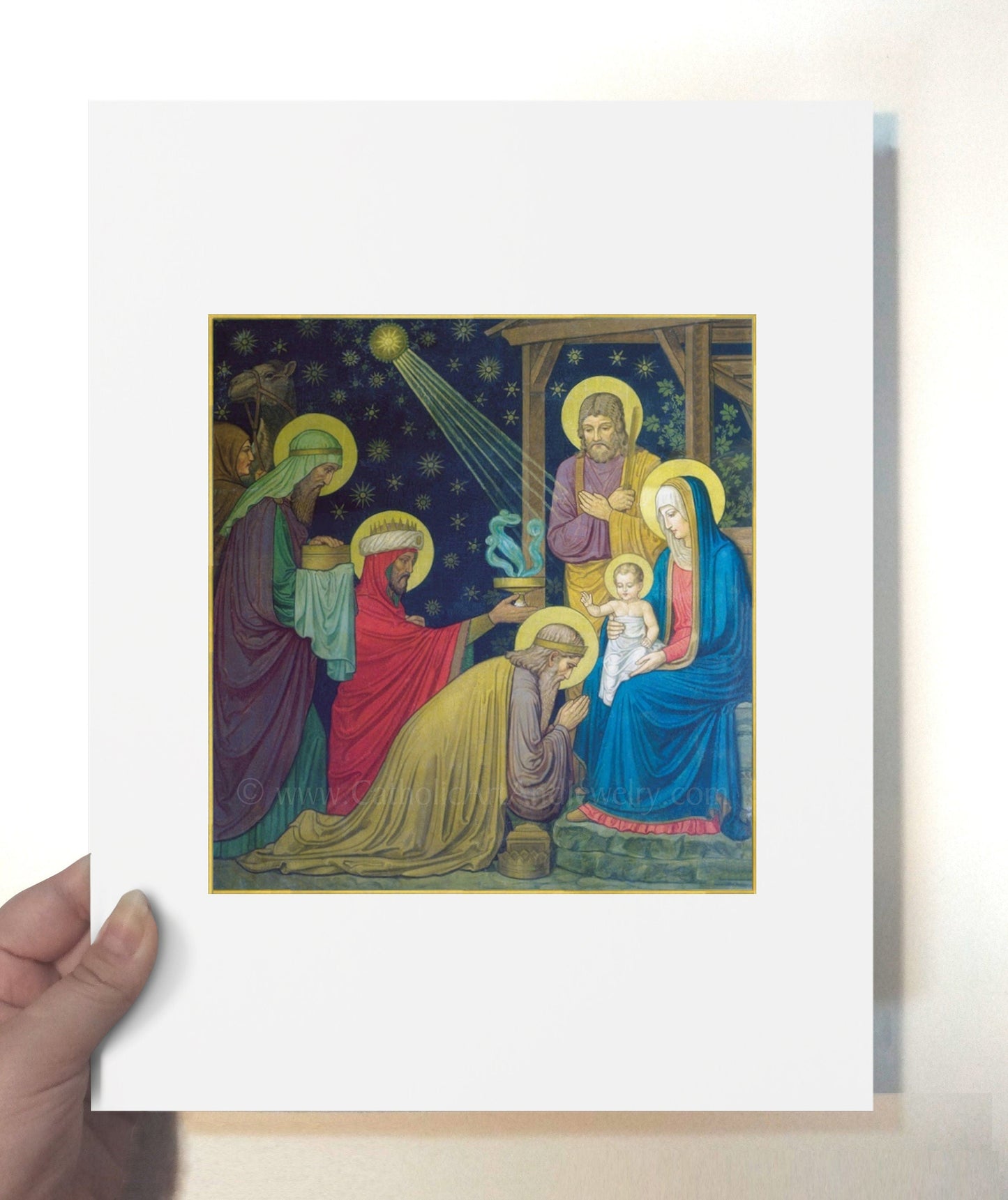 Christmas Nativity by Benedictine monks–8.5x11" – Catholic Art Print – Archival Quality – Christmas Print – - Catholic Art and Jewelry