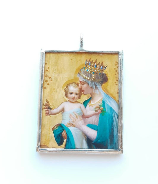 Christmas Ornament Madonna and Child by Enrique M. Vidal - Catholic Art and Jewelry