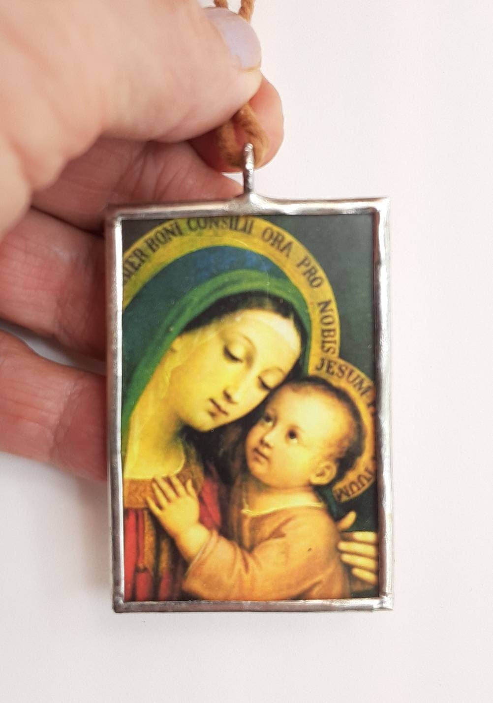 Christmas Ornament Our Lady of Good Counsel Madonna and Child - Catholic Art and Jewelry