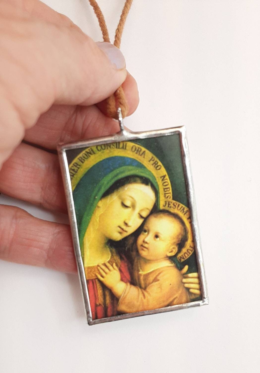 Christmas Ornament Our Lady of Good Counsel Madonna and Child - Catholic Art and Jewelry