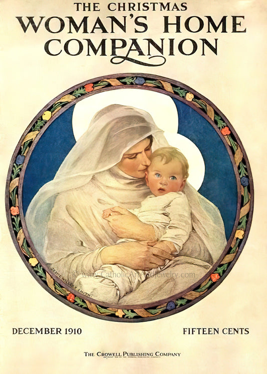 Christmas Woman's Home Companion – Madonna and Child – Jessie Willcox Smith – December 1910 – Catholic Art Print – Archival Quality - Catholic Art and Jewelry