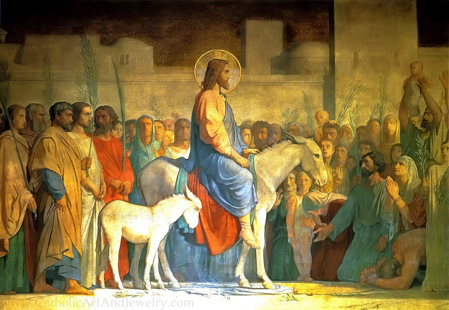 Christ's Entry into Jerusalem – Jean - Hippolyte Flandrin – Catholic Gift – Archival Quality - Catholic Art and Jewelry