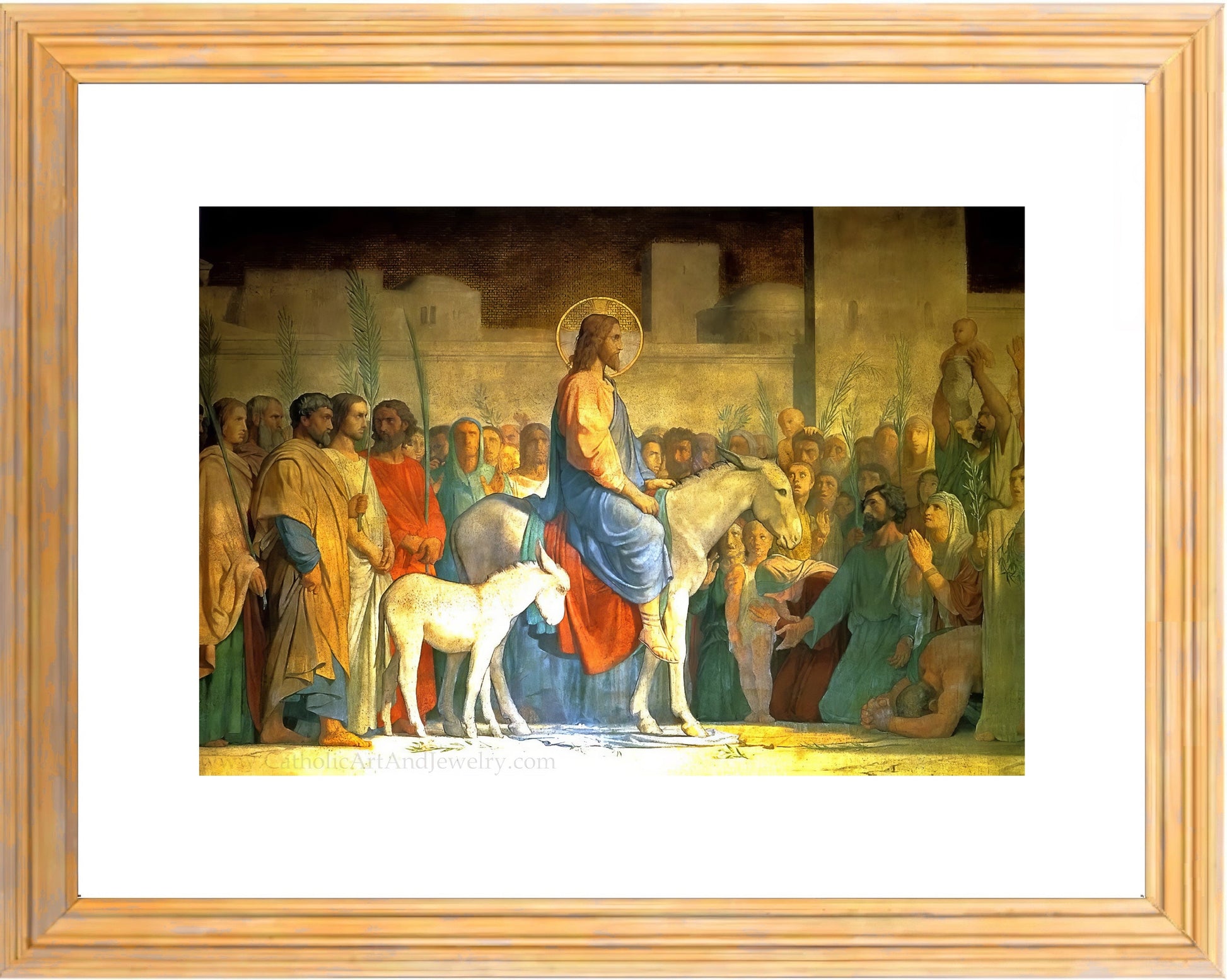 Christ's Entry into Jerusalem – Jean - Hippolyte Flandrin – Catholic Gift – Archival Quality - Catholic Art and Jewelry