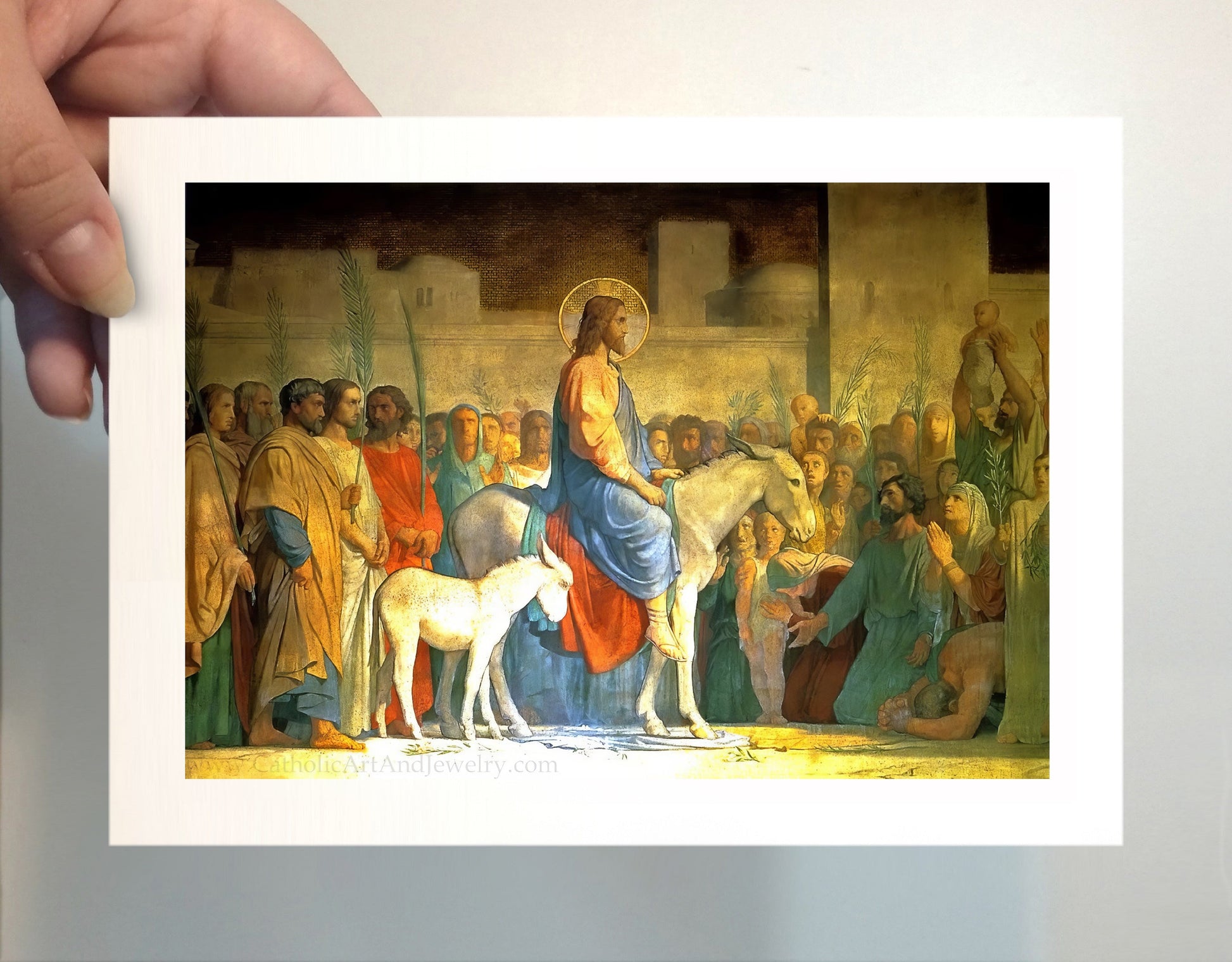 Christ's Entry into Jerusalem – Jean - Hippolyte Flandrin – Catholic Gift – Archival Quality - Catholic Art and Jewelry