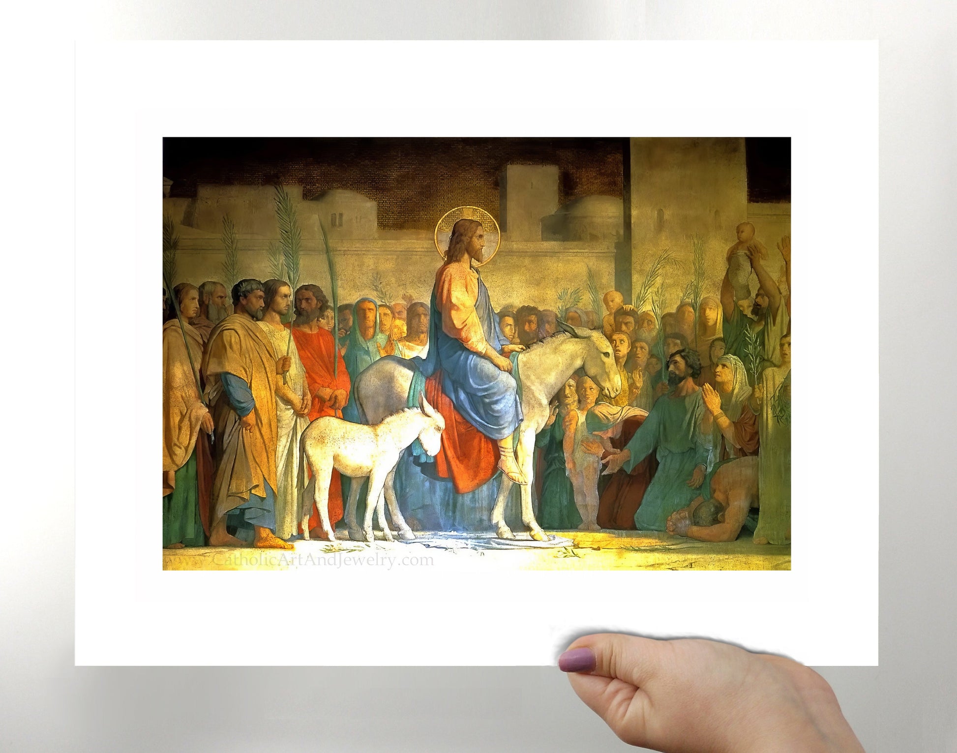 Christ's Entry into Jerusalem – Jean - Hippolyte Flandrin – Catholic Gift – Archival Quality - Catholic Art and Jewelry