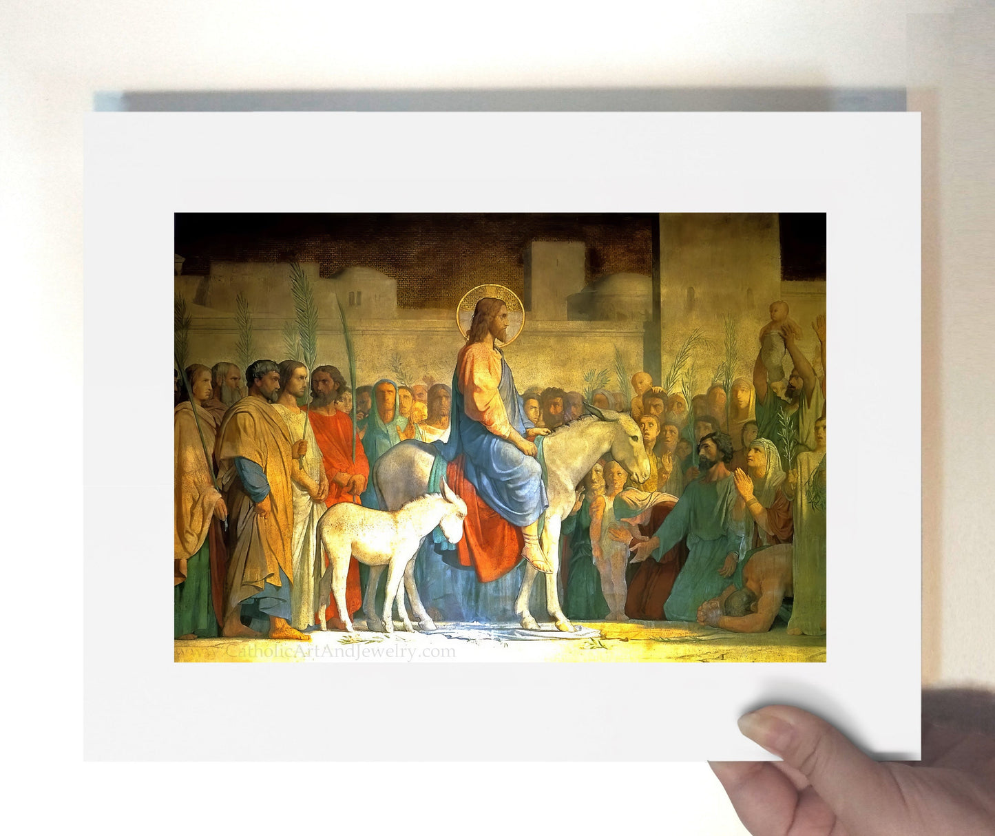 Christ's Entry into Jerusalem – Jean - Hippolyte Flandrin – Catholic Gift – Archival Quality - Catholic Art and Jewelry