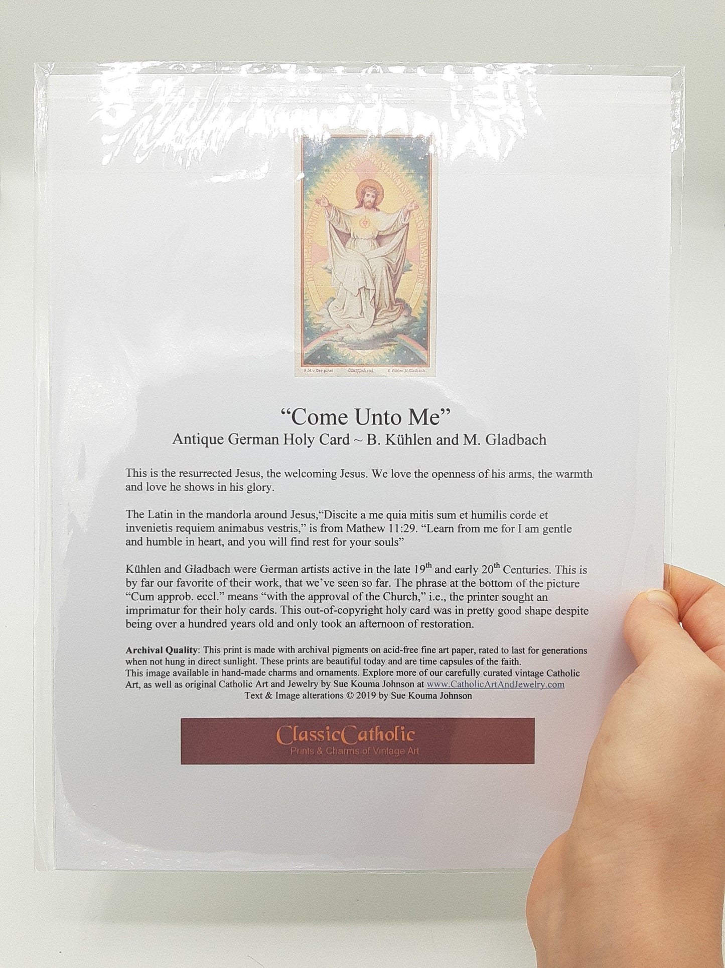 Come Unto Me – Jesus – based on a Vintage Holy Card – Christian Gift/Easter Gift – Christian Art Print – Archival Quality - Catholic Art and Jewelry