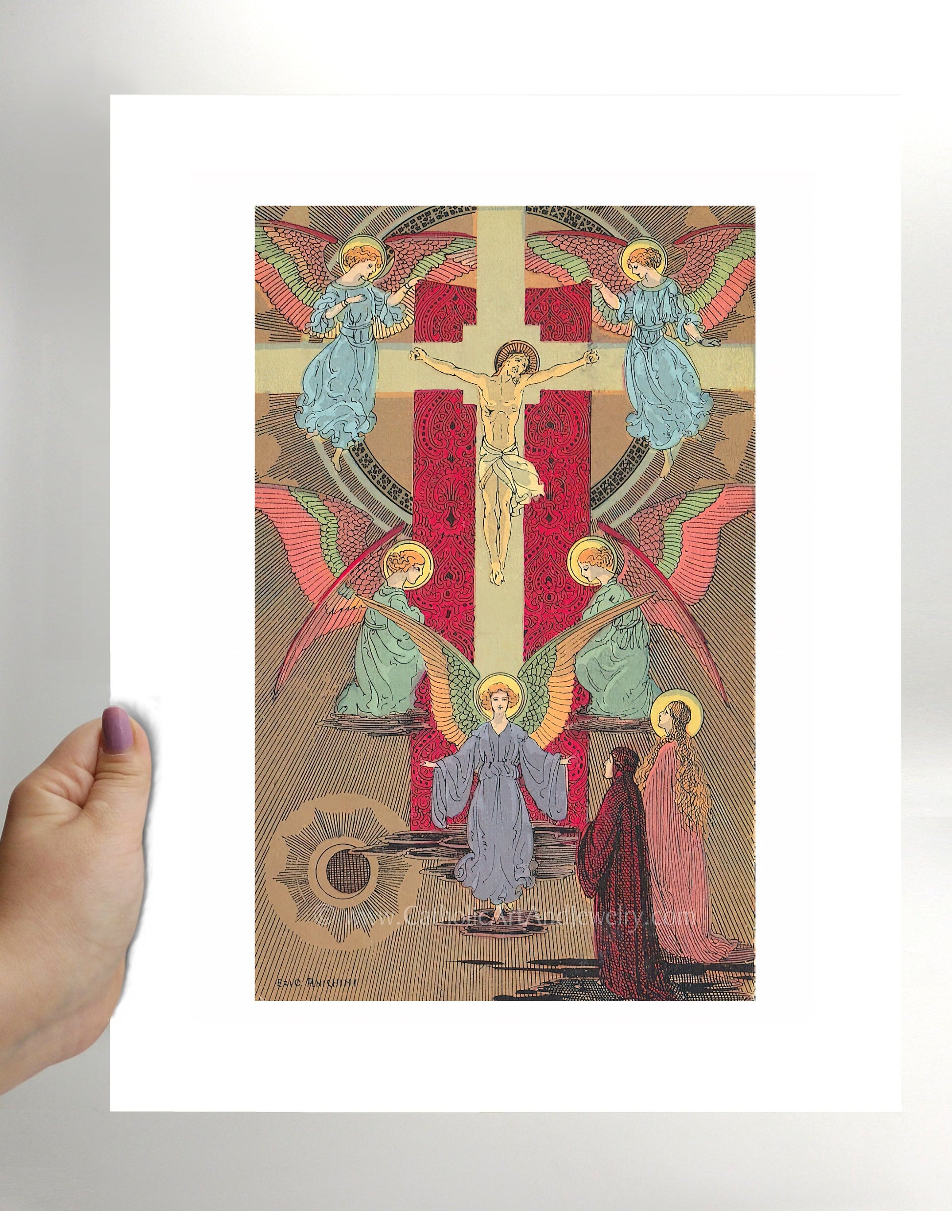 Crucifixion – 4 sizes – by Ezio Anichini – from Dante's Paradiso–Canto - XIV - Catholic Art and Jewelry