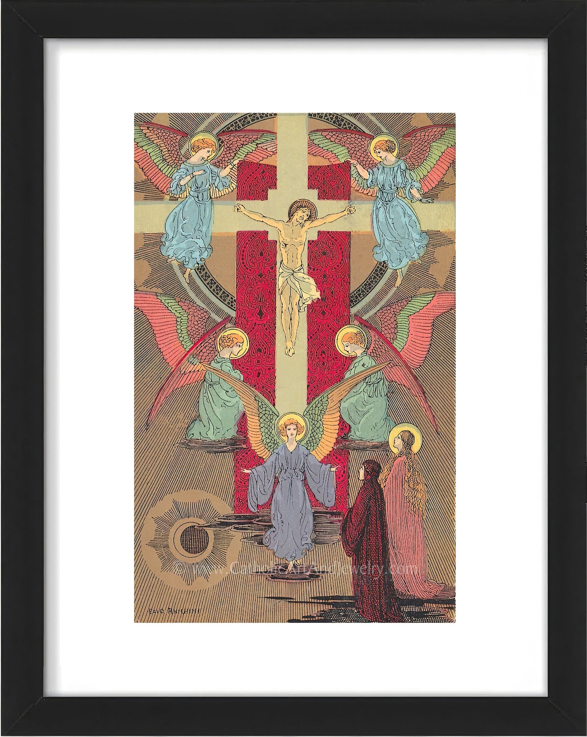 Crucifixion – 4 sizes – by Ezio Anichini – from Dante's Paradiso–Canto - XIV - Catholic Art and Jewelry