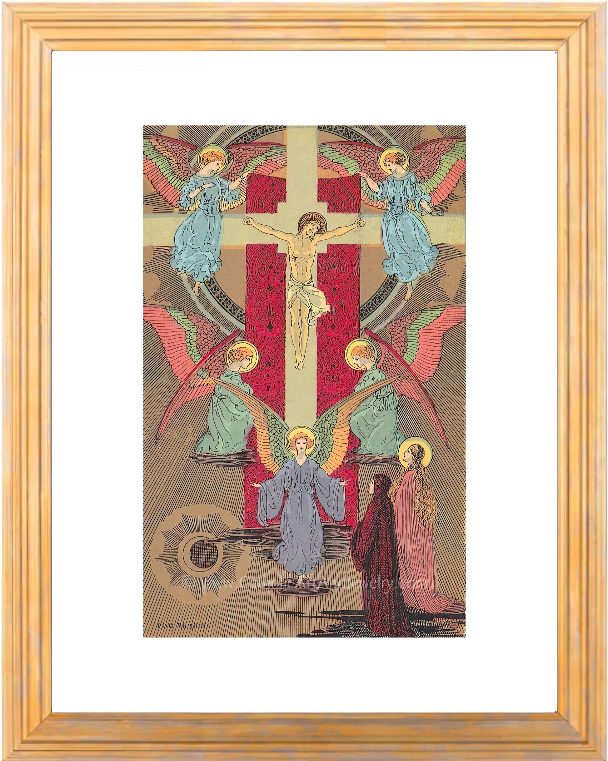 Crucifixion – 4 sizes – by Ezio Anichini – from Dante's Paradiso–Canto - XIV - Catholic Art and Jewelry