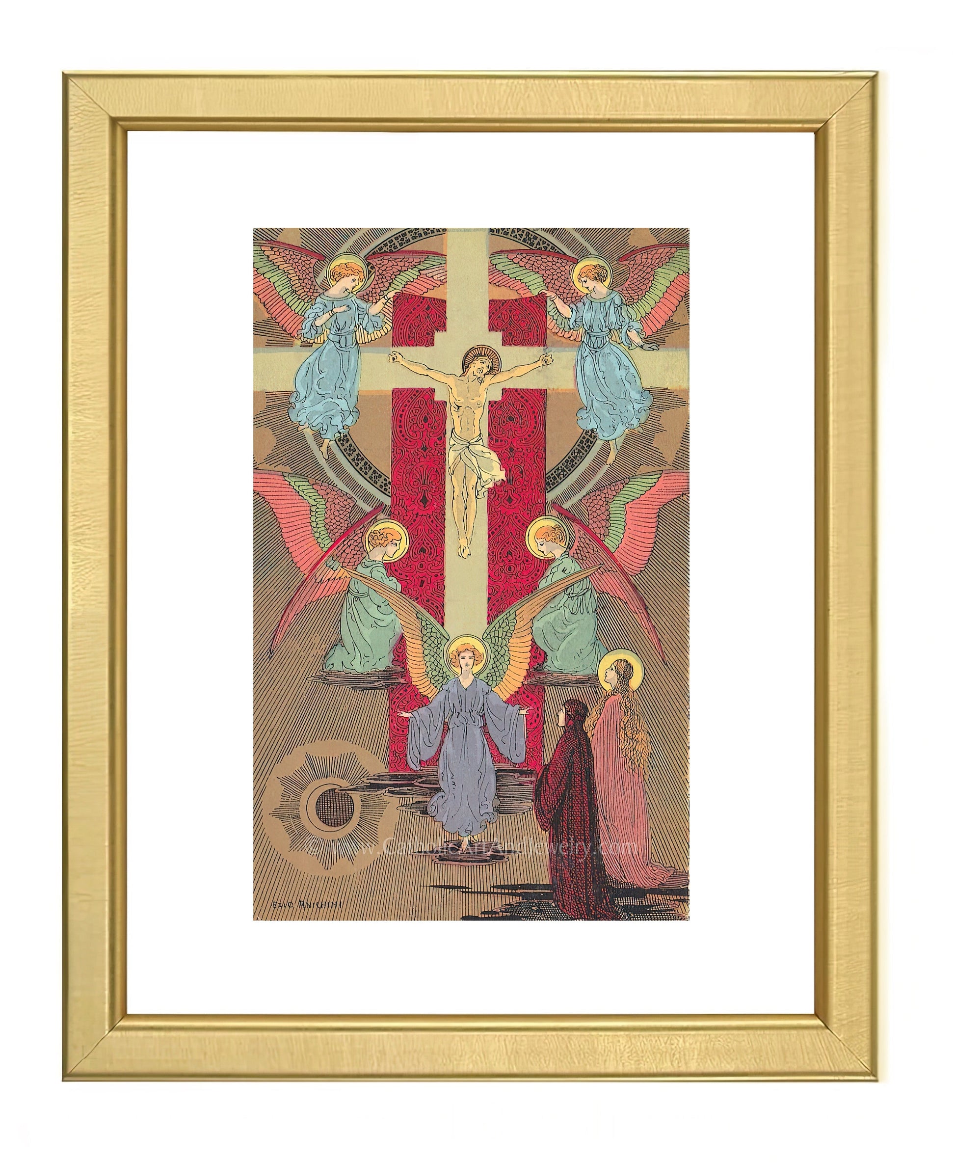 Crucifixion – 4 sizes – by Ezio Anichini – from Dante's Paradiso–Canto - XIV - Catholic Art and Jewelry