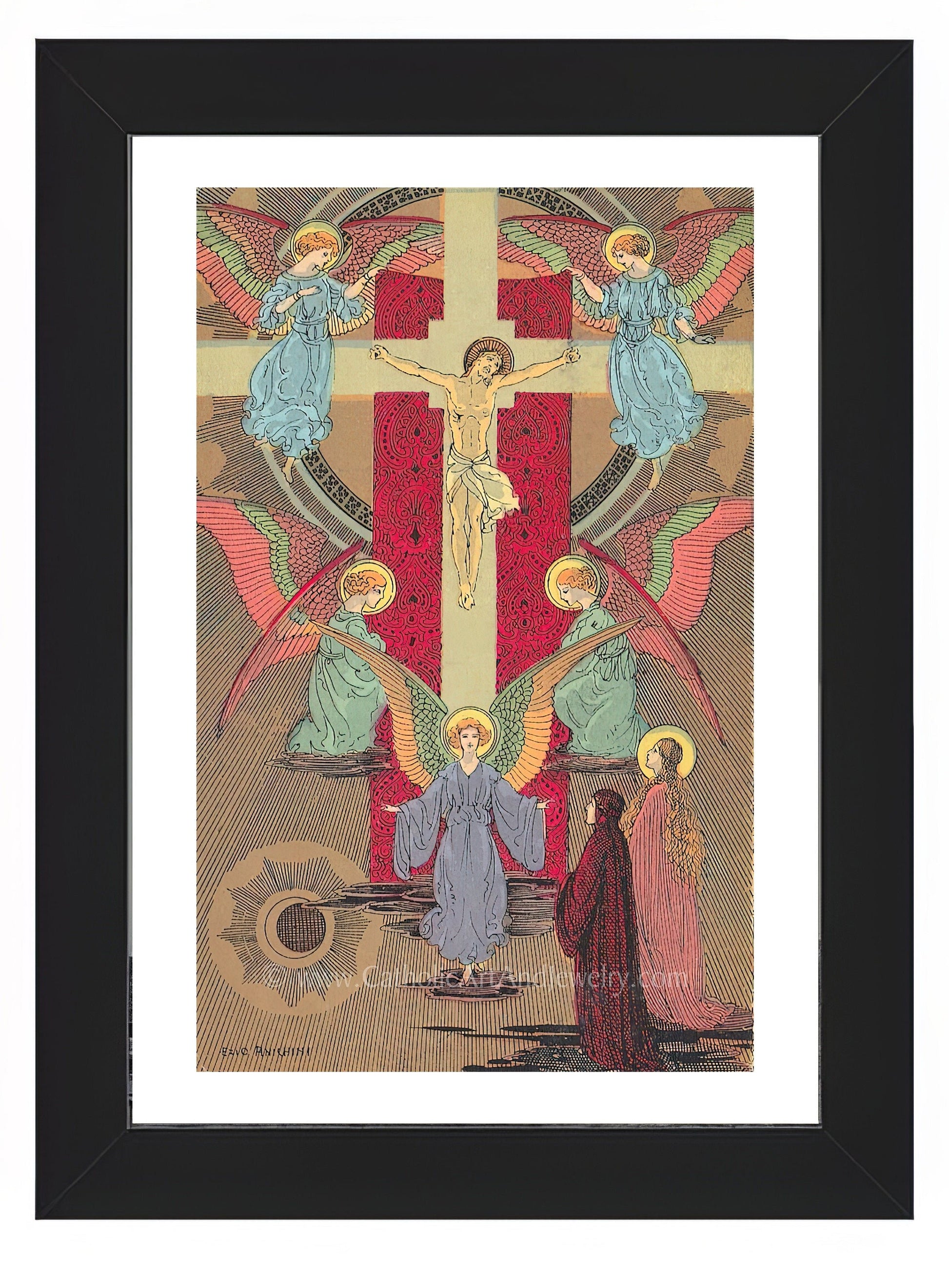 Crucifixion – 4 sizes – by Ezio Anichini – from Dante's Paradiso–Canto - XIV - Catholic Art and Jewelry