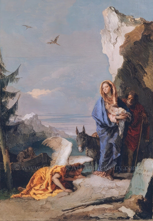 Flight into Egypt – Giovanni Battista – Catholic Art Print – Archival Quality