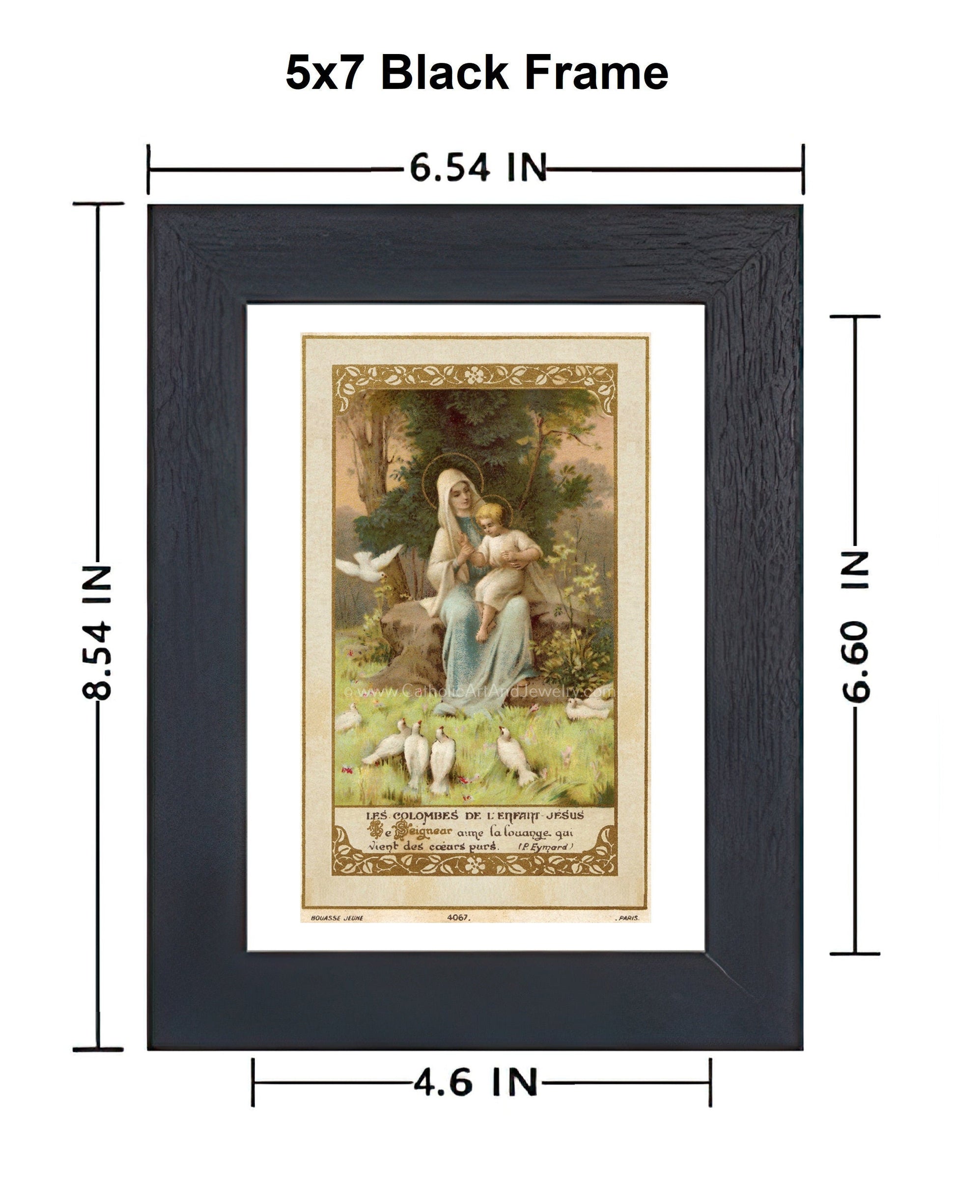 Doves of the Infant Jesus – based on a Vintage French Holy Card – Catholic Art Print – Unique Catholic Gift - Catholic Art and Jewelry